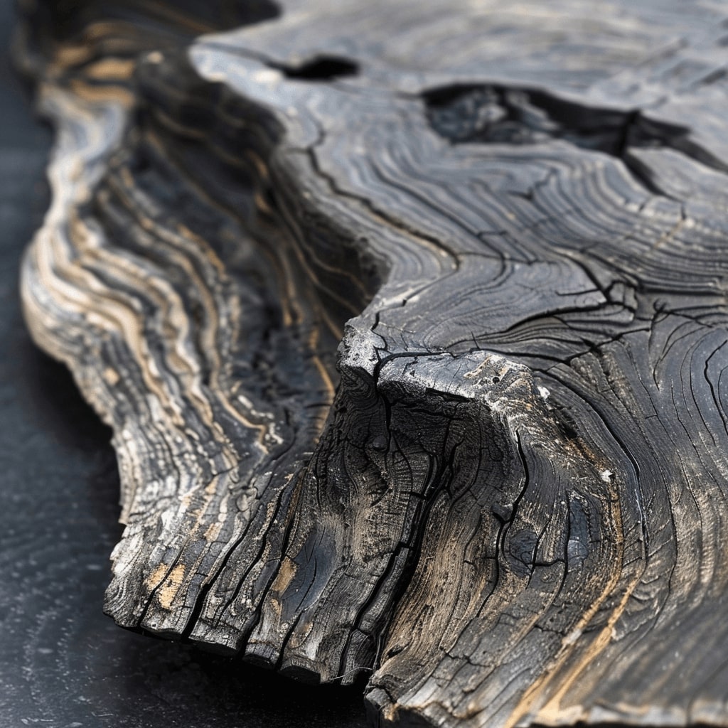 Образцы древесины морёного дуба разных возрастов